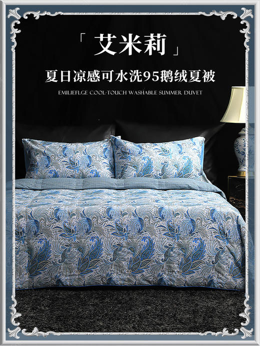 【新品】ESTEEM/宜庭 艾米莉的夏日凉感可水洗95鹅绒夏被双面设计一面温一面凉【专柜同款】 商品图0