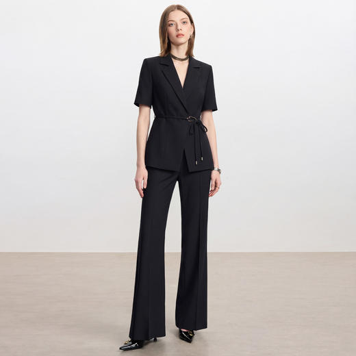 IWY/高级感黑色短袖西装套装女夏季新款职业装面试工作服26CP969 商品图1