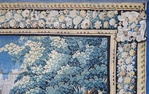 独角鹿西洋古董17世纪比利时佛兰德斯工坊出品宏大叙事主题羊毛挂毯《亚历山大远征：格拉尼库斯河战役》 商品图2