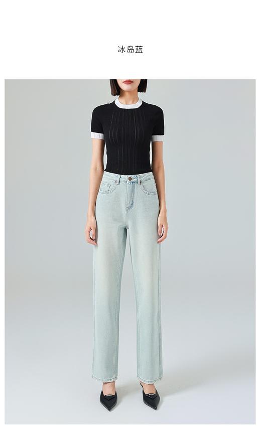 【99包邮 仅此一天】基础款阔腿裤！窄版直筒牛仔裤！2026女Jeans 软面料通勤休闲高腰春夏款！ 商品图6