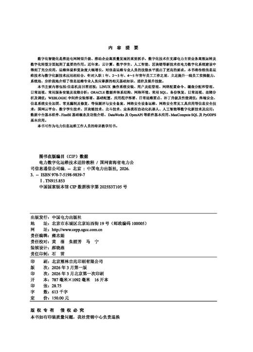 电力数字化运维技术进阶教程 商品图3