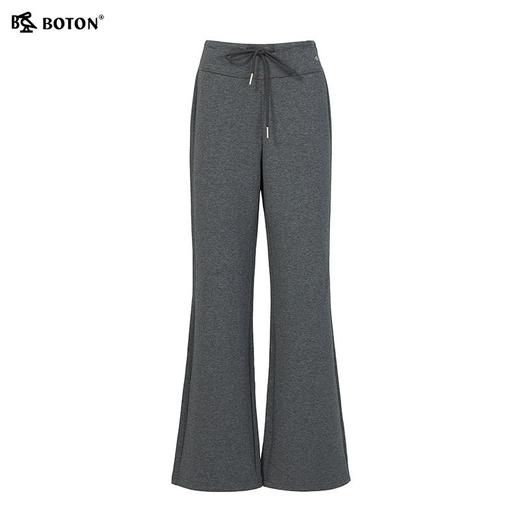 波顿女士秋冬休闲裤垂感针织裤高腰微喇裤显瘦长裤LE512325D 商品图5