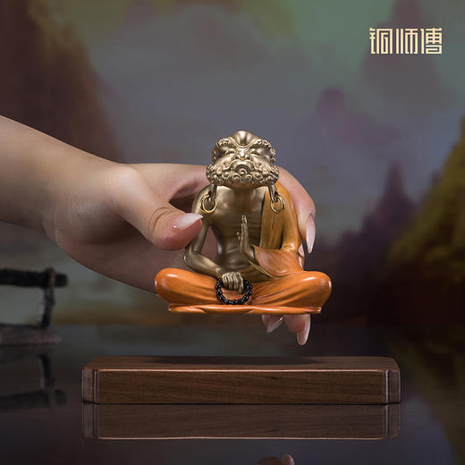 铜师傅《禅定》客厅桌面达摩禅意铜摆件 家居装饰工艺品 商品图4