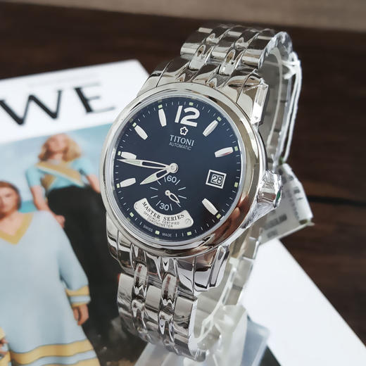 【99新】TITONI 梅花83688 S-296天文台认证自动机械机芯日期显示40MM（男款）Master Series大师系列精钢180426NJ20 商品图2