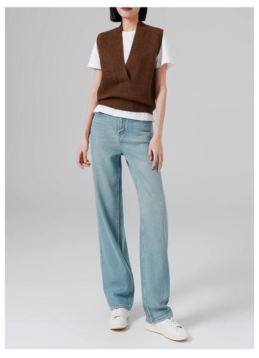 【99包邮 仅此一天】基础款阔腿裤！窄版直筒牛仔裤！2026女Jeans 软面料通勤休闲高腰春夏款！ 商品图7