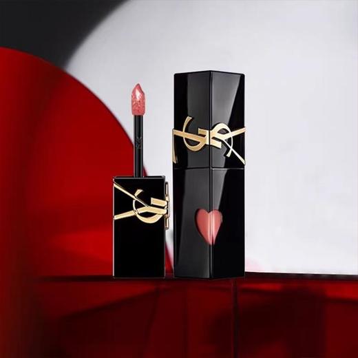 【送礼袋】YSL/圣罗兰明星双色口红2件套  爱心黑管唇釉5.5ml +啵啵唇冻唇釉6ML  香港/国内随机发货 商品图5