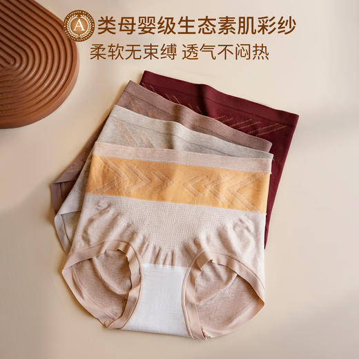 女士内裤高腰黄金腰线提臀塑形显瘦10A抗菌桑蚕丝三角内裤女 商品图2