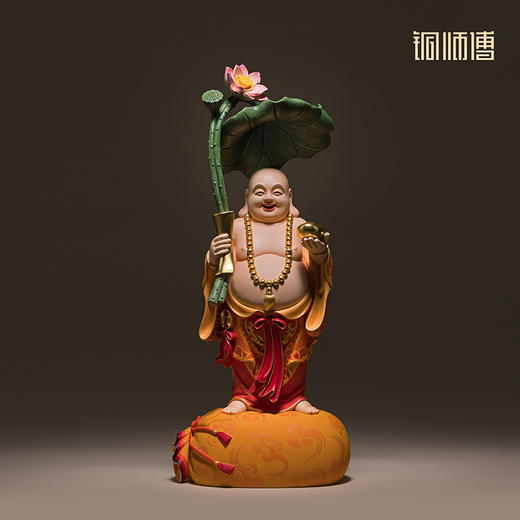 铜师傅《福运弥勒》客厅大肚弥勒佛像铜摆件 家居工艺品摆件 商品图3