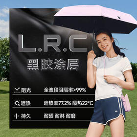 蕉下（beneunder）防紫外线遮阳伞五折黑胶胶囊晴雨伞防晒伞BM525卷轴灰