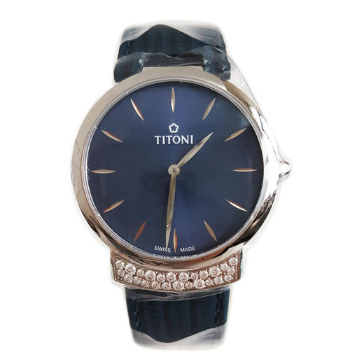 【全新】TITONI 梅花TQ 42912 S-ST-591石英机芯32MM（女款）Mademoiselle优雅伊人系列精钢；镶嵌施华洛世奇水钻170426NJ115 商品图0