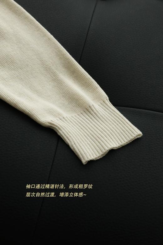 软薄垂 亚麻原色拉链连帽开衫 商品图13