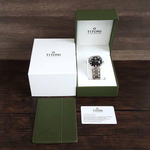 【99新】TITONI 梅花TQ 53959 S-505石英机芯日期显示40MM（男款）翱翔系列精钢160426NJ39 商品图1