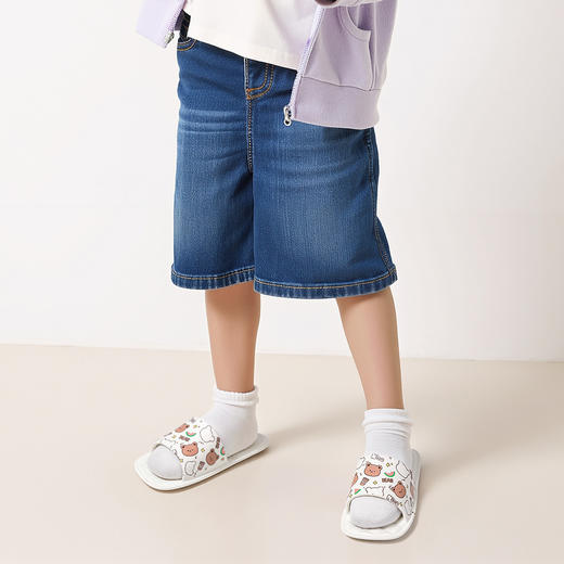 【便携易收纳❗️儿童折叠拖鞋】可折叠设计节省空间，EVA 一体成型不易臭脚，防滑纹路增加摩擦力，适合大人儿童多场景穿着，便携式旅游女童防滑家居可洗澡浴室凉拖鞋男孩QQ 商品图1