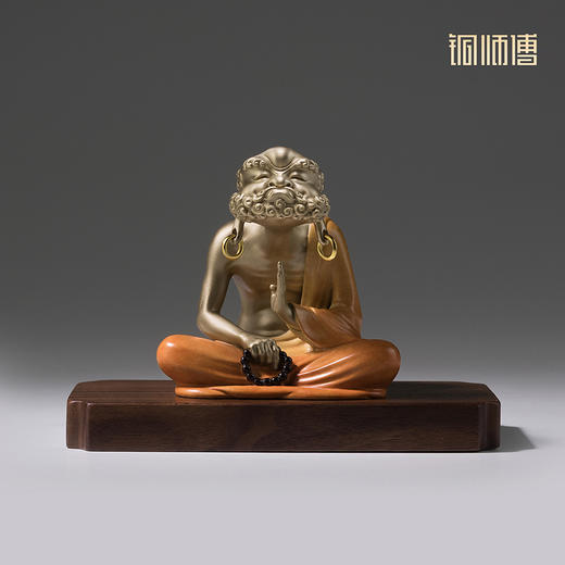 铜师傅《禅定》客厅桌面达摩禅意铜摆件 家居装饰工艺品 商品图3