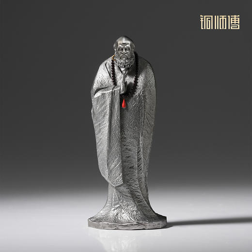 铜师傅《达摩祖师》客厅桌面白铜禅意摆件 家居装饰工艺品 商品图3