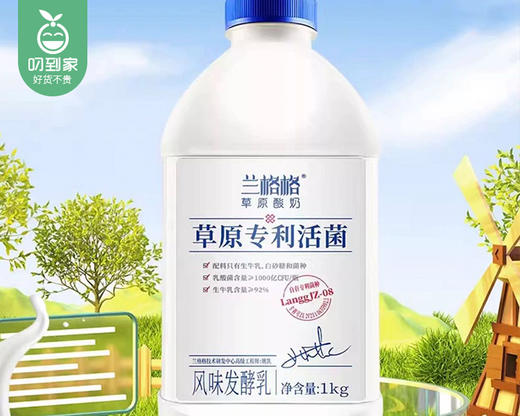 兰格格草原专利活菌酸奶风味发酵乳/1瓶（1kg）生产日期：4月19日左右 商品图4