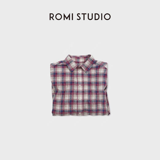 ROMI STUDIO“格纹经典”超细长绒棉空气感色织开襟衬衫 RWCSSG7505 商品图1