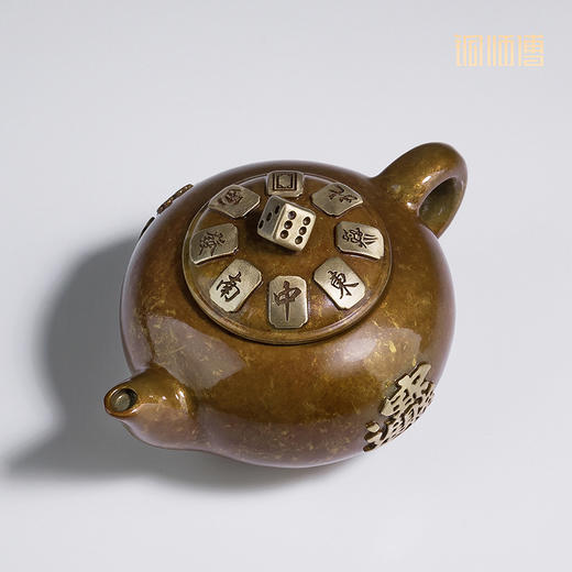 铜师傅《搓手成金》《紫气生金》把把壶解压神器 把玩件 商品图1