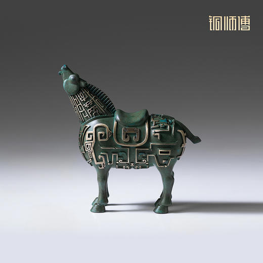 铜师傅 陕西历史博物馆系列《彩绘啸马铜摆件》青铜摆件 商品图3