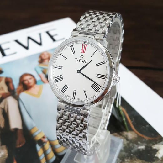 【全新】TITONI 梅花TQ 52718 S-608石英机芯37MM（男款）纤薄系列精钢160426NJ54 商品图2