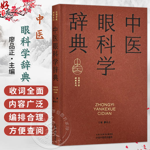 中医眼科学词典 实用中医辞典系列 廖品正 主编 涵盖各学科的理论、术语、方法等，临床医学 9787513298544中国中医药出版社 商品图0