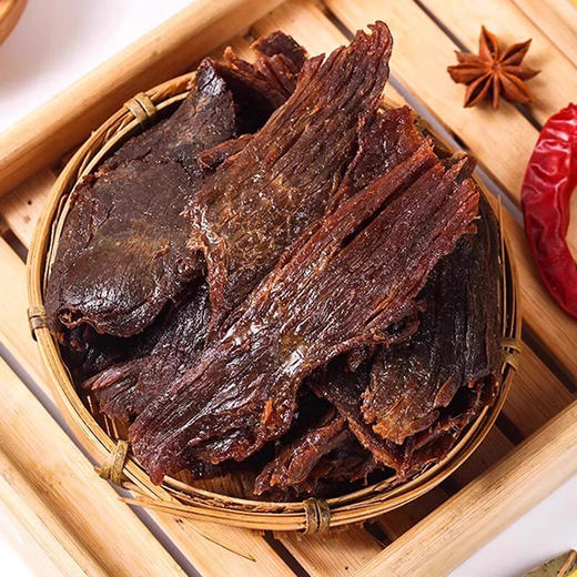 莱茜精制牛肉干新鲜原味香辣味休闲零食小吃零食开罐即食230g/桶 商品图1