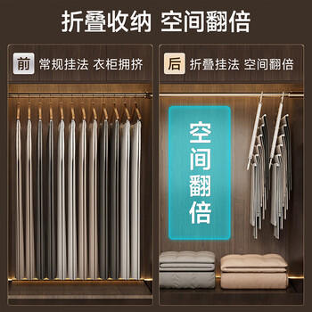 JEKO&JEKO裤架裤子衣架 可折叠挂裤子专用衣架裤子收纳神器裤夹子晾衣架子 商品图4