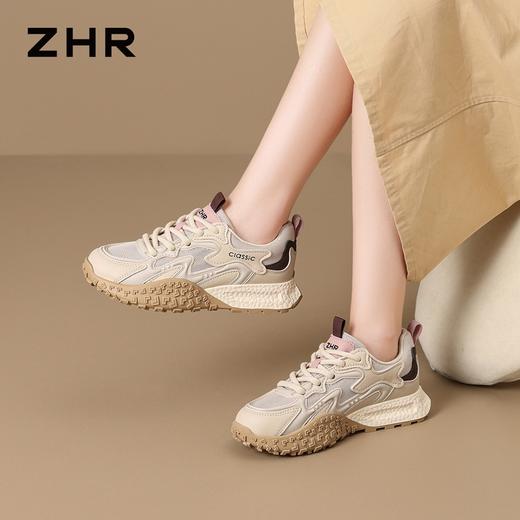 ZHR则则厚底鞋德训鞋女2026夏季新款网面透气休闲鞋增高软底阿甘鞋 商品图5