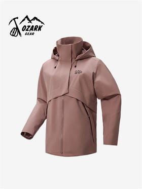 OZARK奥索卡26春夏新品冲锋衣户外防风连帽中长款2L防水夹克女款OAGWD2610703