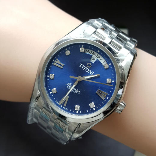 【99新】TITONI 梅花93808 S-259自动机械机芯日期、星期显示39MM（男款）Airmaster 空中霸王系列精钢170426NJ19 商品图8