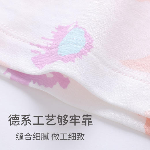 【32S棉莫单面 带胸垫款】SCHIESSER德国舒雅女士32S棉莫单面 薄型面料 延粉色花卉主调 前胸加褶皱  内置胸垫 居家穿着舒适 出门遛弯不尴尬 31/26991D 商品图6
