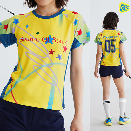 CryingCenter星星插肩短袖速干拼接球服 哭喊中心 商品图0