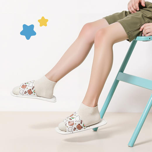 【便携易收纳❗️儿童折叠拖鞋】可折叠设计节省空间，EVA 一体成型不易臭脚，防滑纹路增加摩擦力，适合大人儿童多场景穿着，便携式旅游女童防滑家居可洗澡浴室凉拖鞋男孩QQ 商品图2