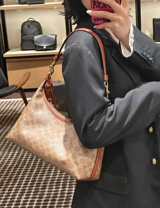 四色，COACH蔻驰经典JULIET 25号单肩包hobo包月牙包包  25号包包 商品图5