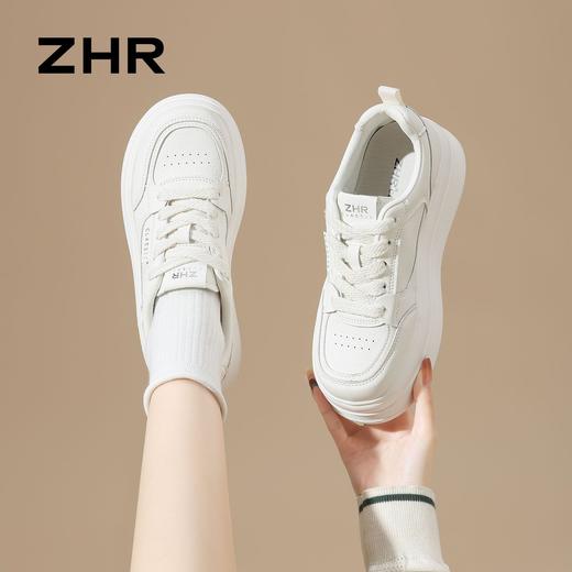 ZHR则则厚底小白鞋女2026新款春轻便软底不累脚休闲运动增高板鞋 商品图5