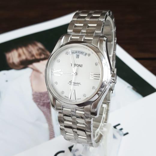 【99新】TITONI 梅花93808 S-616自动机械机芯日期、星期显示39MM（男款）Airmaster 空中霸王系列精钢170426NJ08 商品图3
