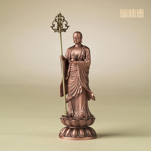 铜师傅《地藏王菩萨》客厅桌面紫铜摆件  家居装饰工艺品礼品 商品图2