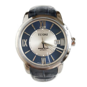 【全新】TITONI 梅花83538 S-ST-580自动机械机芯日期显示40MM（男款）Space Star天星系列精钢170426NJ126