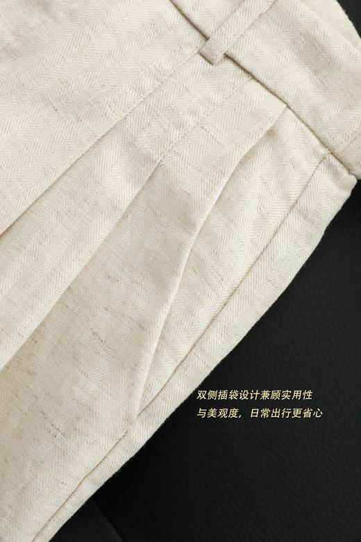 [唐嫣同款]雅*老钱风针织衫+亚麻阔腿裤套装 商品图12