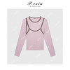 PanYiXiu/潘依绣【桃桃气泡】天丝小心机叠穿假两件长袖T恤 HHD0231 商品缩略图1