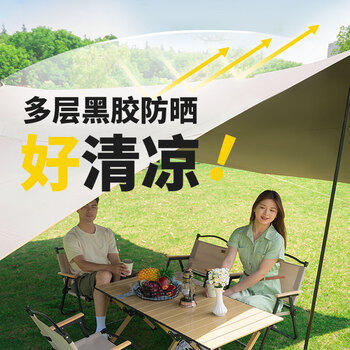 探险者（TAN XIAN ZHE）天幕帐篷户外露营超大黑胶防晒八角天幕便携式野餐遮阳防晒 商品图1