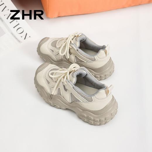 ZHR则则厚底老爹鞋女2026新款春季丑萌休闲鞋透气户外徒步登山鞋 商品图5