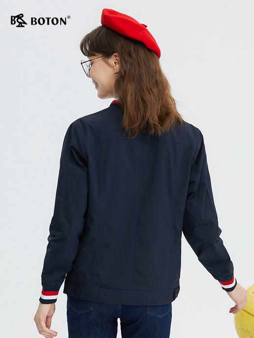 波顿女士春秋季短款飞行夹克棒球服长袖百搭外套LJ870121 商品图2