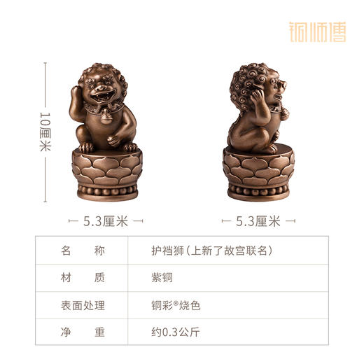 铜师傅《护裆狮》上新了故宫联名 创意个性狮子铜摆件 家居装饰品 商品图5