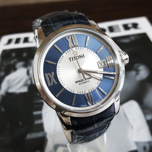 【99新】TITONI 梅花83538 S-ST-580自动机械机芯日期显示40MM（男款）Space Star天星系列精钢170426NJ126 商品图3