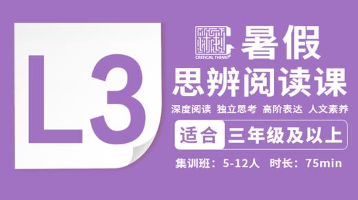 7月班-2026暑假-L3思辨阅读直播课 商品图0