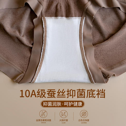 女士内裤高腰黄金腰线提臀塑形显瘦10A抗菌桑蚕丝三角内裤女 商品图3