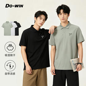 多威新款排汗透气宽松休闲男款polo衫短袖2232259