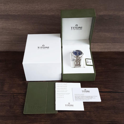 【99新】TITONI 梅花93808 S-259自动机械机芯日期、星期显示39MM（男款）Airmaster 空中霸王系列精钢170426NJ19 商品图1