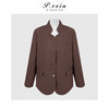 PanYiXiu/潘依绣 100%亚麻复古高级宽松百搭明线长袖V领西装外套 Q69422 商品缩略图0